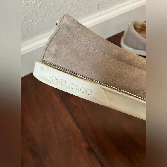 Jimmy Choo Suede Slip on Sneakers 7.5 - Picture 3 of 9